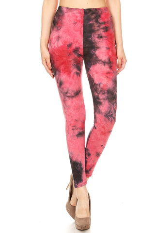 Pink Tie-Dye Leggings